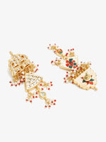 Thumbnail for Gold-Toned Contemporary Chandbalis Earrings - Ruby Raang - Distacart