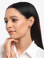 Thumbnail for Maroon Contemporary Studs Earrings - Ruby Raang - Distacart