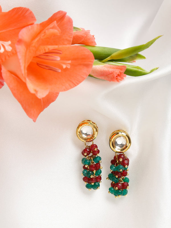 Multicoloured Contemporary Drop Earrings - Ruby Raang - Distacart
