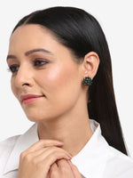 Thumbnail for Green Contemporary Studs Earrings - Ruby Raang - Distacart