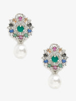 Thumbnail for Multicoloured Floral Drop Earrings - Ruby Raang - Distacart