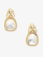 Thumbnail for Gold-Toned Contemporary Studs Earrings - Ruby Raang - Distacart