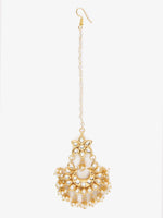 Thumbnail for Gold-Plated Kundan Maang Tikka - Ruby Raang - Distacart