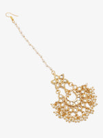 Thumbnail for Gold-Plated Kundan Maang Tikka - Ruby Raang - Distacart