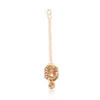 Thumbnail for Tehzeeb Creations Golden Plated Necklace With Stone And Pearl Studded
