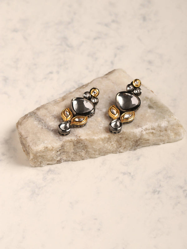 Silver-Plated Contemporary Drop Earrings - Ruby Raang - Distacart