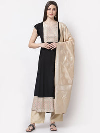 Thumbnail for Myshka Black Color Rayon Embroidered Half Sleeve Anarkali Kurta With Dupatta