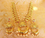 Thumbnail for Gold Plated Lakshmi Kasu Necklace Set