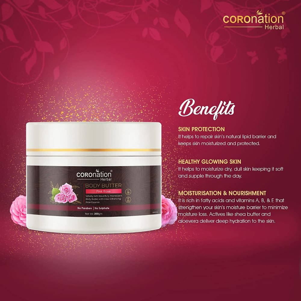 Coronation Herbal Pink Rose Body Butter - Distacart