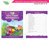 Thumbnail for Rising Star Lets Learn English & Maths Activity Book Set B| Set of 2| Ages 3-7 Year| Number 1-100, Shapes, Alphabets - Distacart