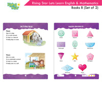 Thumbnail for Rising Star Lets Learn English & Maths Activity Book Set B| Set of 2| Ages 3-7 Year| Number 1-100, Shapes, Alphabets - Distacart