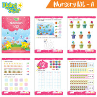 Thumbnail for Rising Star Preschool Learning Nursery Kit A| General Knowledge| Know Your Alphabet| Numbers| Rhymes & Stories| Worksheets & Assessment Book - Distacart