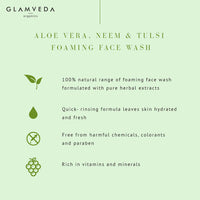Thumbnail for Glamveda Aloe Vera & Neem Tulsi Clarifying Foaming Face Wash