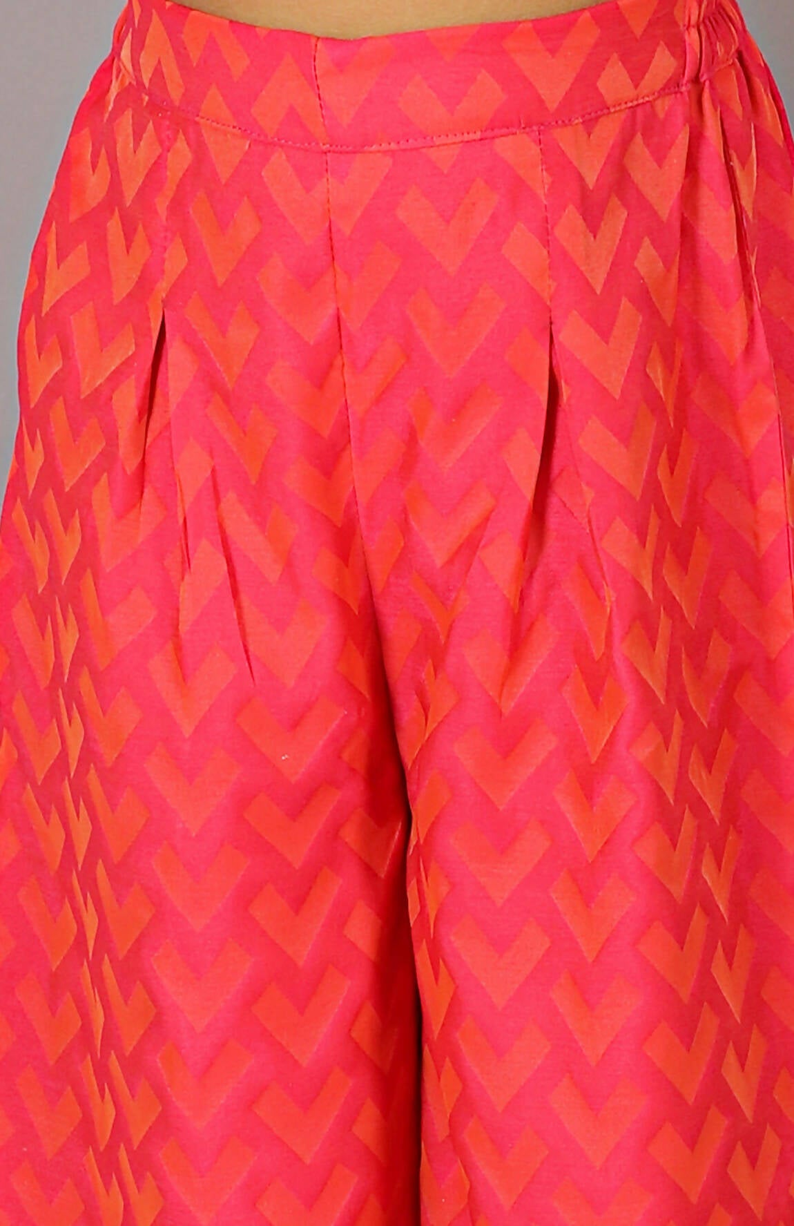 Lil Drama Folklore Girls Pink Crop Top With Pants Co-Ordinate Set - Distacart