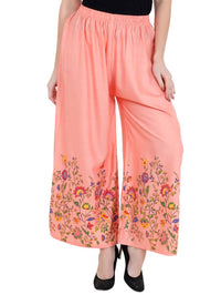 Thumbnail for Mominos Fashion Peach Floral Design Palazzo
