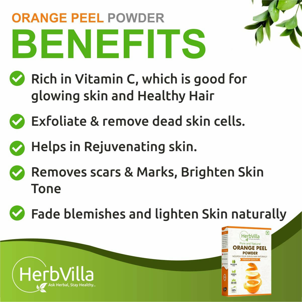Herbvilla Orange Peel Powder - Distacart