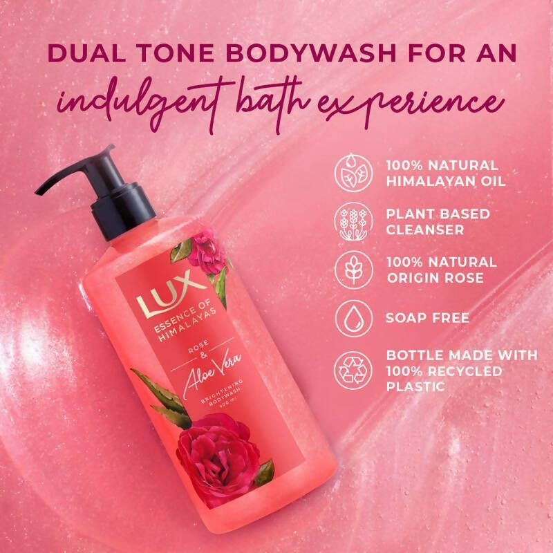 Lux Essence Of Himalayas Rose & Aloe Vera Brightening Body Wash - Distacart