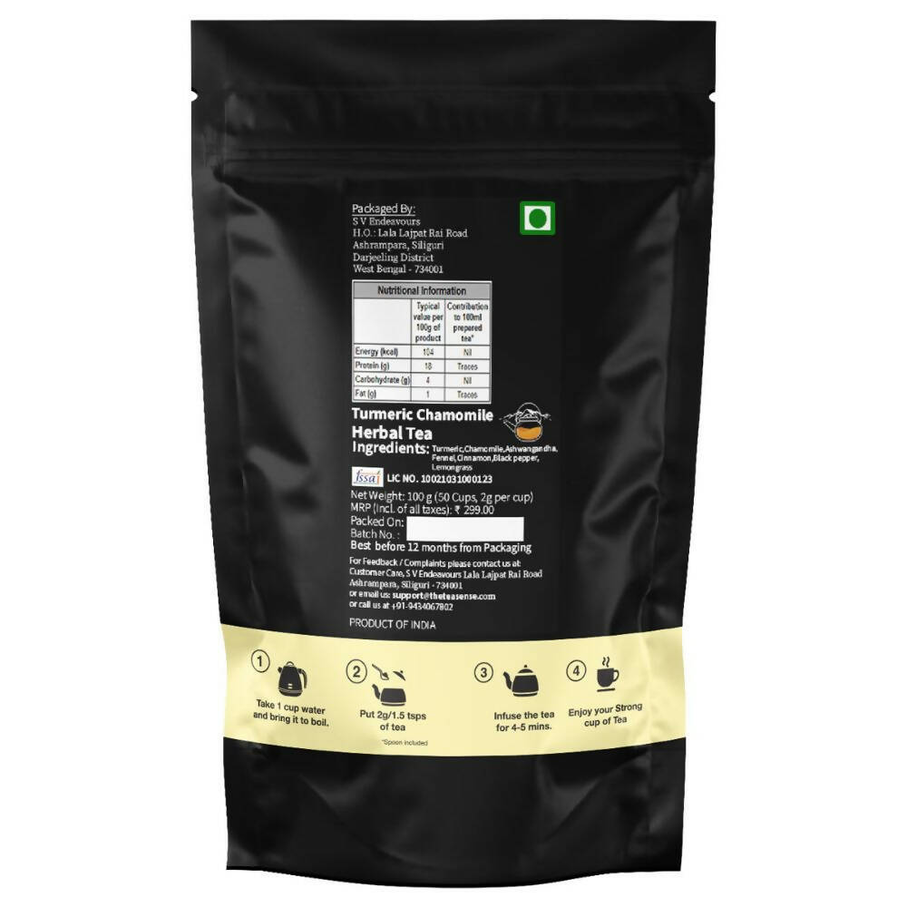 Tea Sense Turmeric Chamomile Tea - Distacart