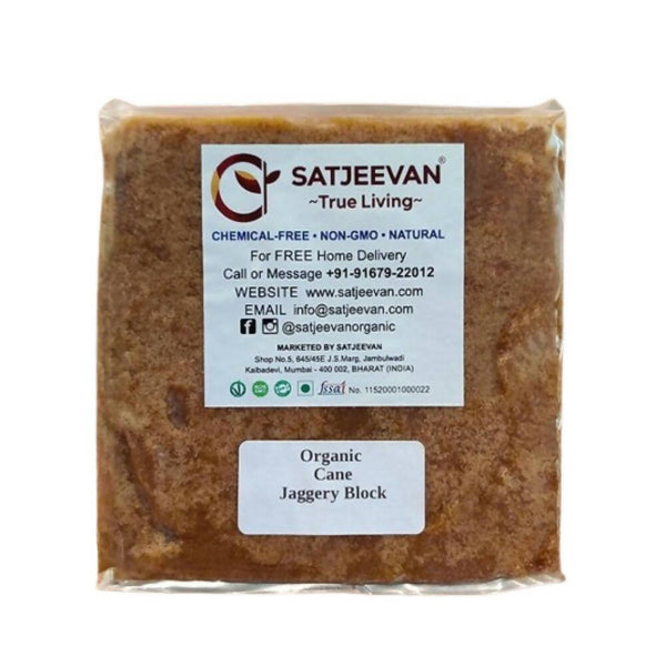 Satjeevan Organic Cane Jaggery Block - Distacart