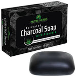 Thumbnail for Nutriherbs Aloevera Activated Charcoal Soap - 75 gm