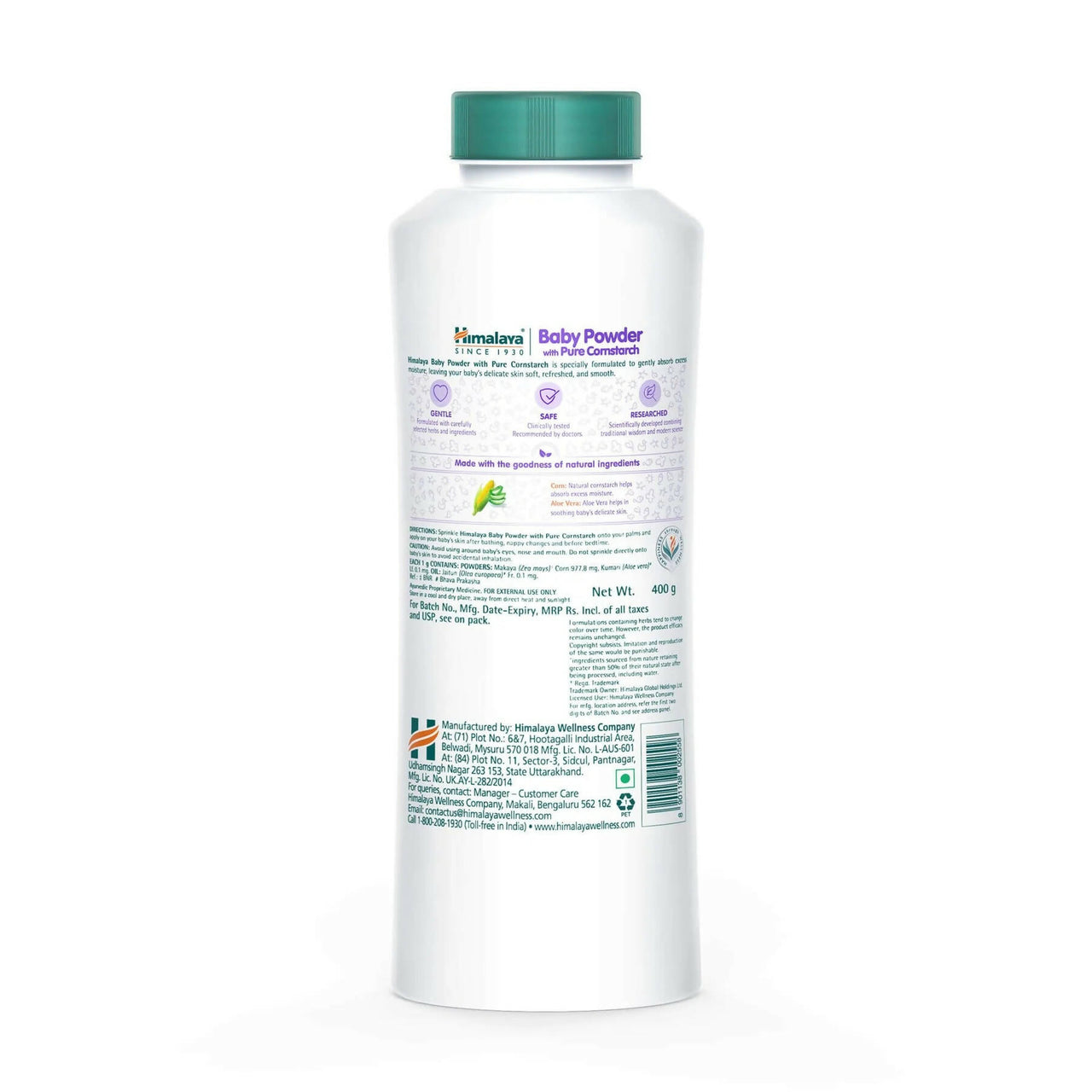 Himalaya Baby Powder with Pure Cornstarch - Distacart