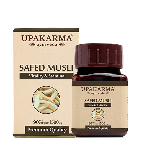 Upakarma Ayurveda Safed Musli Capsules - Distacart