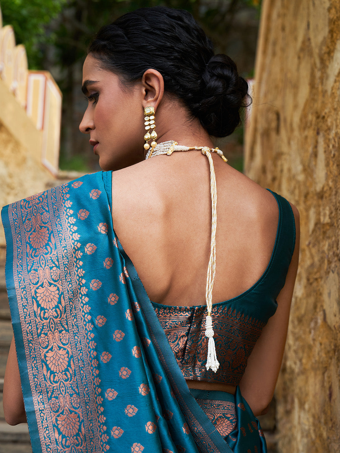 Janasya Green Banarasi Silk Ethnic Motifs Woven Design Saree - Distacart