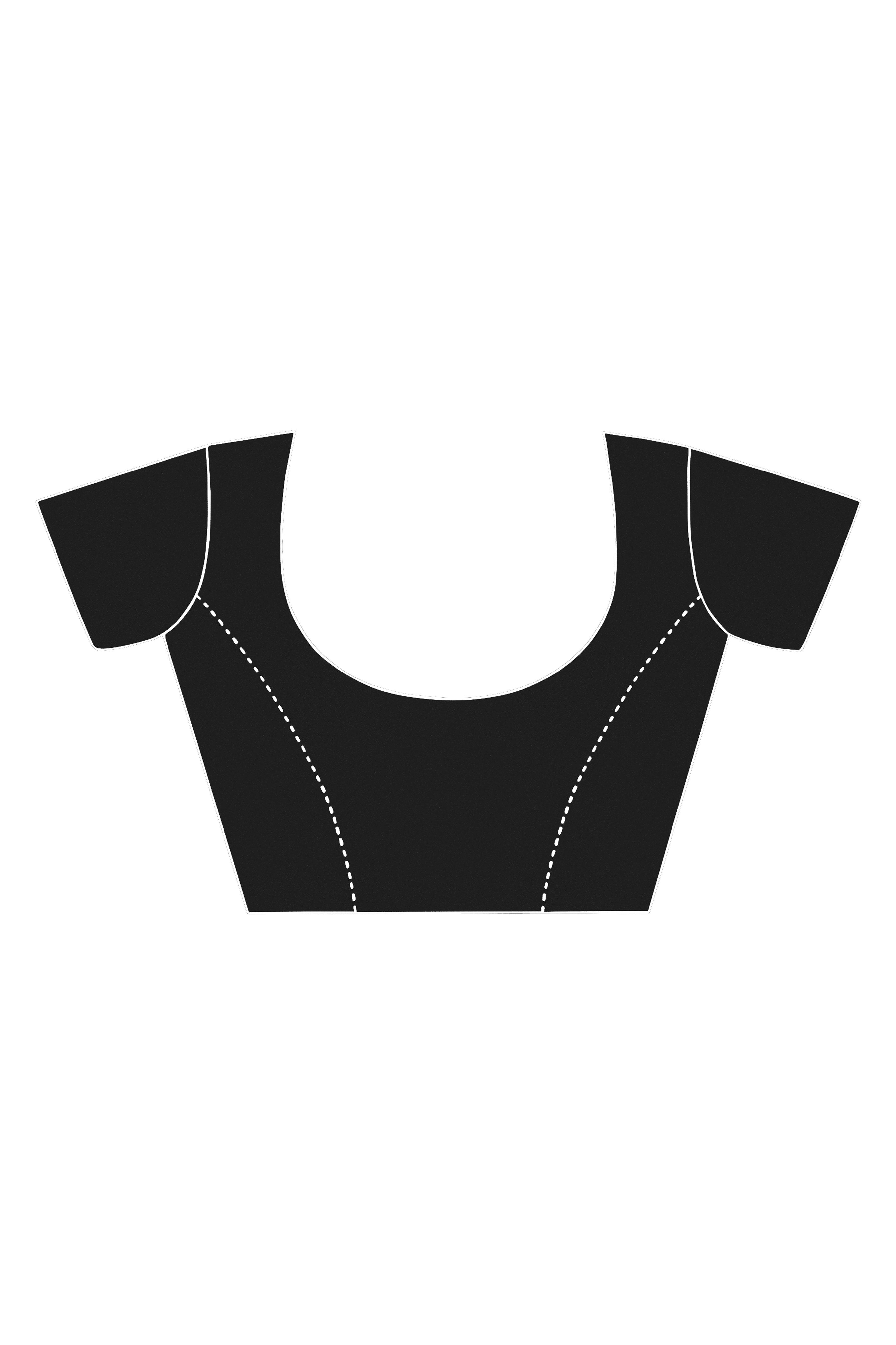 Vamika Black Designer Saree With Double Blouse 1. Plain Silk Blouse 2. Poncho Blouse (With Embroidery And Stone Work) - Distacart