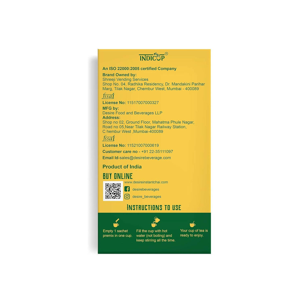 Indicup Lemongrass Ginger Tea Instant Premix - Distacart
