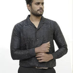 Thumbnail for Diva Globe Black Lapel Collar Shirt - Distacart