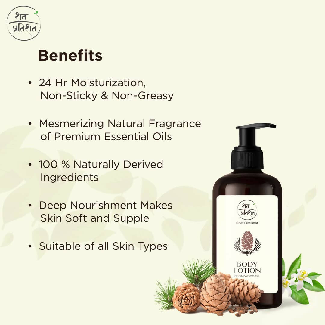 Shat Pratishat Moisturizing Body Lotion - Cedarwood Oil - Distacart