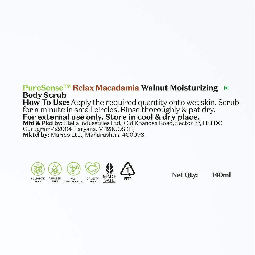 PureSense Macadamia Walnut Moisturizing Body Scrub - Distacart