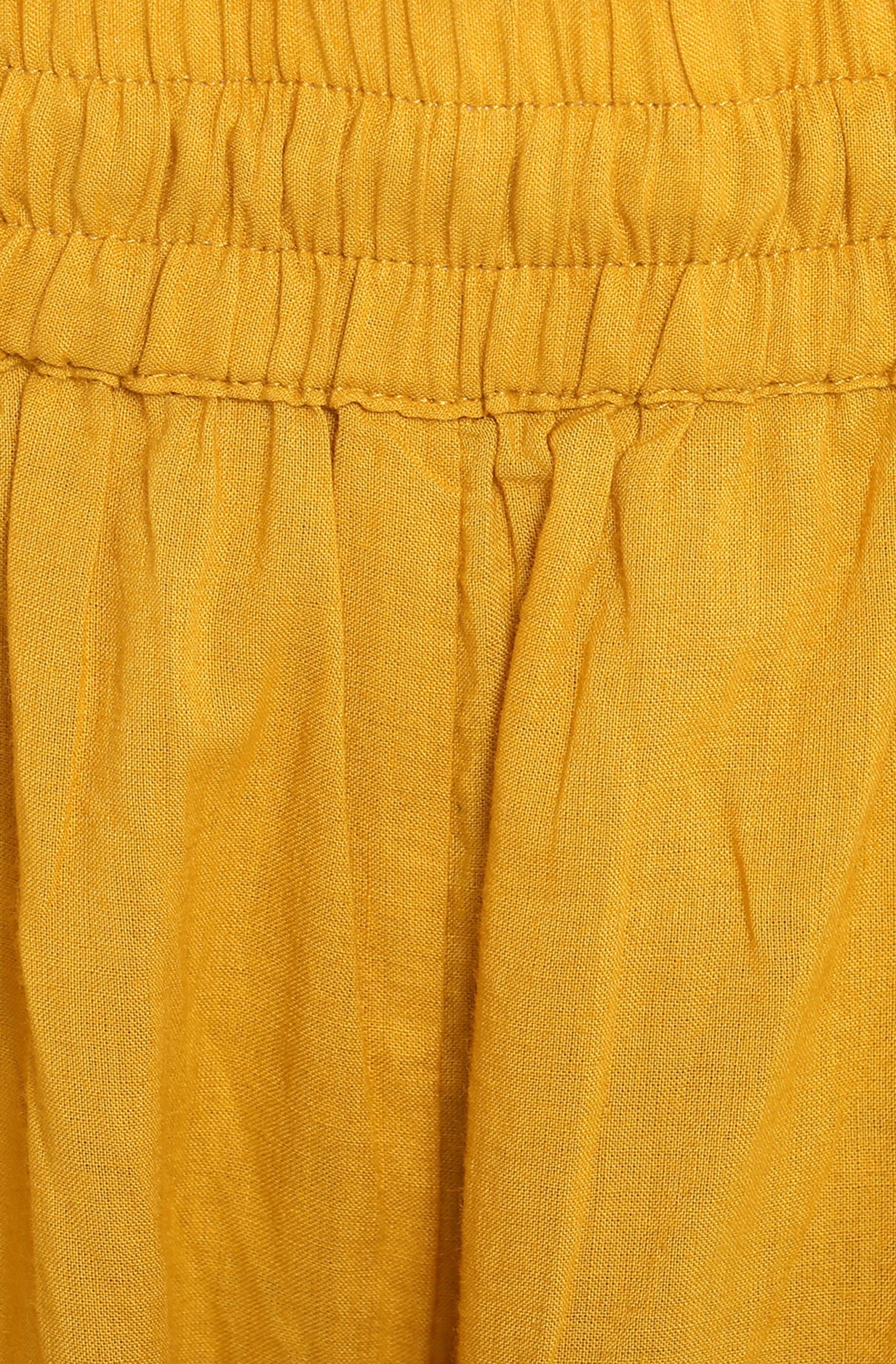 Janasya Women's Mustard Cotton Embroidered Kurta With Palazzo - Distacart