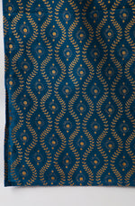 Thumbnail for Janasya Women's Blue Cotton Solid Kurta With Palazzo And Dupatta - Distacart