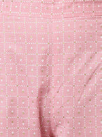 Thumbnail for Janasya Women's Light Pink Cotton Gold Print Kurta With Pant And Dupatta - Distacart