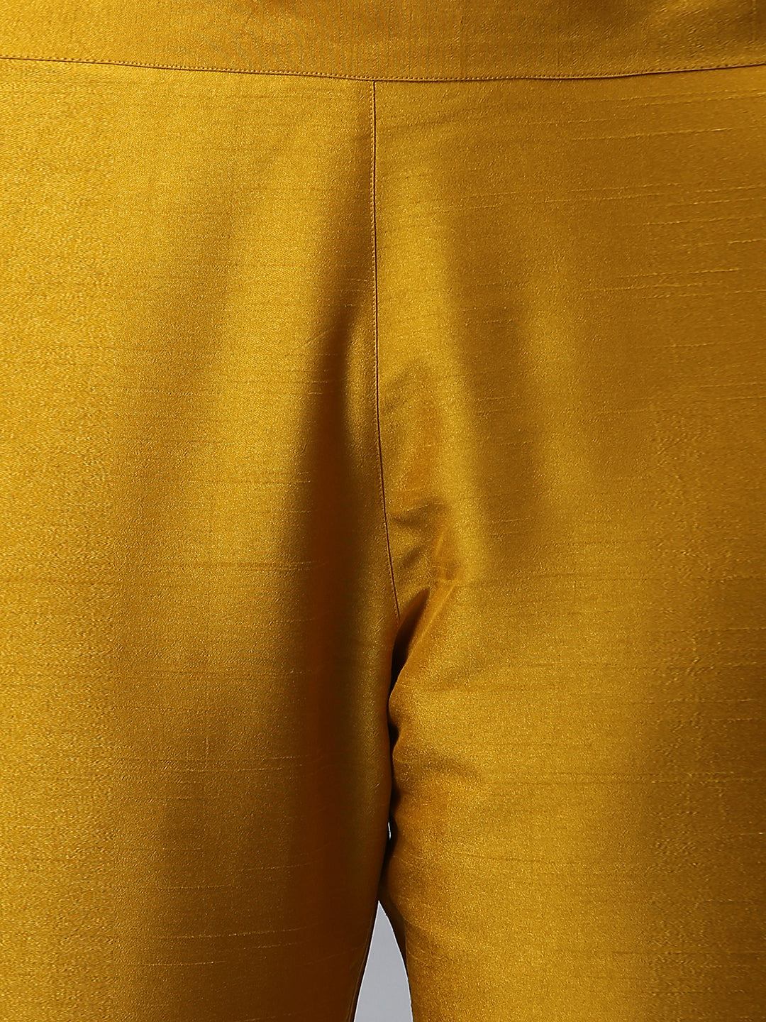 Janasya Women's Mustard Poly Silk Solid Straight Festive Kurta Set - Distacart