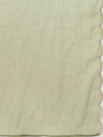 Thumbnail for Janasya Women's Green Chinon Solid Straight Festive Kurta Set - Distacart