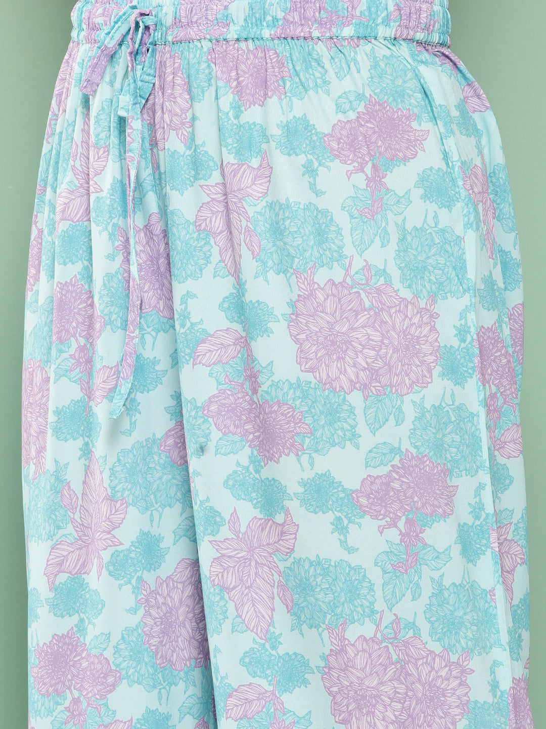 Janasya Women's Sky Blue Crepe Digital Printed Straight Casual Kurta Set - Distacart