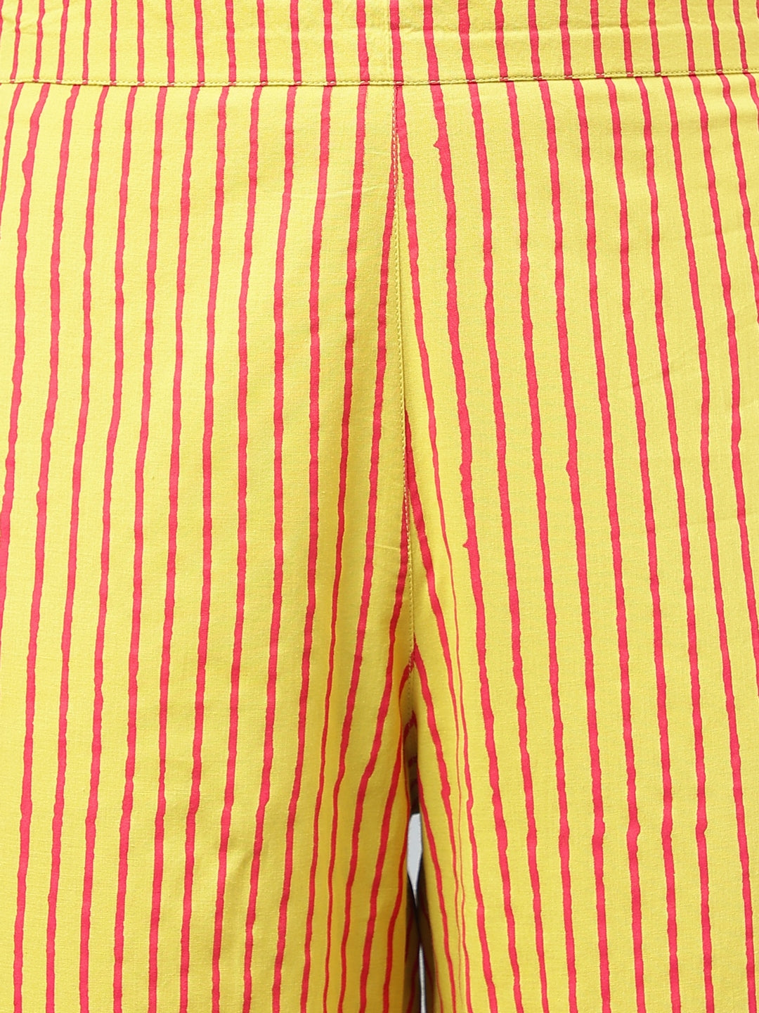 Janasya Women's Yellow Cotton Floral Printed Gathered Casual Kurta Set - Distacart