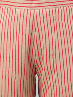 Thumbnail for Janasya Women's Brown Cotton Floral Printed Gathered Casual Kurta Set - Distacart