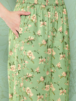 Thumbnail for Janasya Women's Green Moss Digital Floral Printed Straight Casual Kurta Set - Distacart