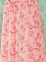 Thumbnail for Janasya Women's Peach Georgette Digital Floral Printed Peplum Festive Top Set - Distacart