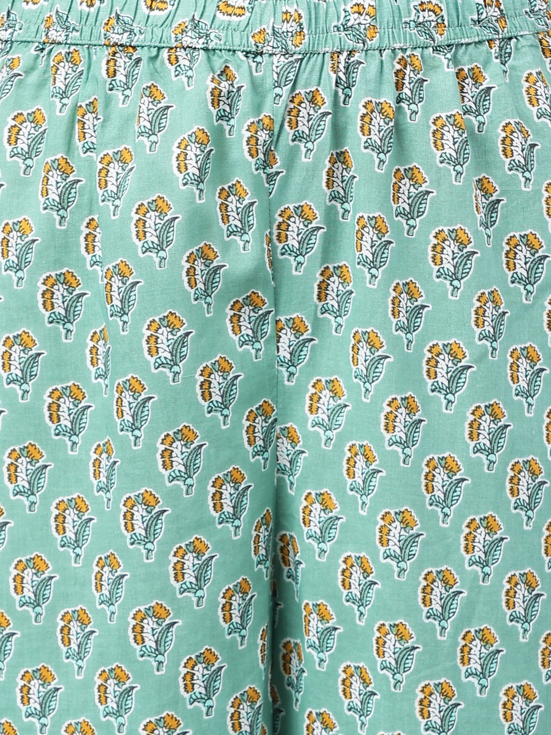 Janasya Women's Mustard Cotton Cambric Floral Printed Straight Casual Kurta Set - Distacart