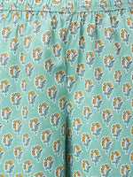 Thumbnail for Janasya Women's Mustard Cotton Cambric Floral Printed Straight Casual Kurta Set - Distacart