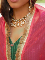 Thumbnail for Janasya Green Georgette Digital Floral Printed Festive Lehenga Choli - Distacart