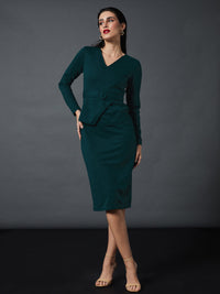 Thumbnail for Lyush Women Emerald Peplum Bodycon Dress - Distacart