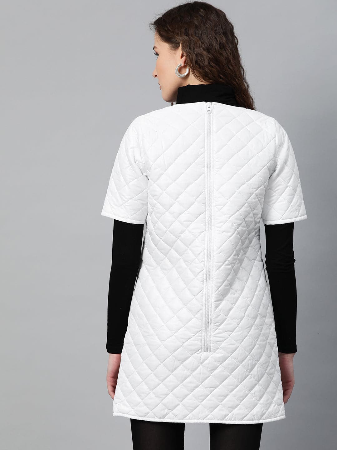Lyush Women's White Quilted Shift Dress - Distacart