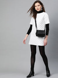 Thumbnail for Lyush Women's White Quilted Shift Dress - Distacart