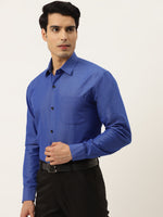 Thumbnail for Jainish Men's Solid Formal Cotton Shirt ( SF 788Blue ) - Distacart