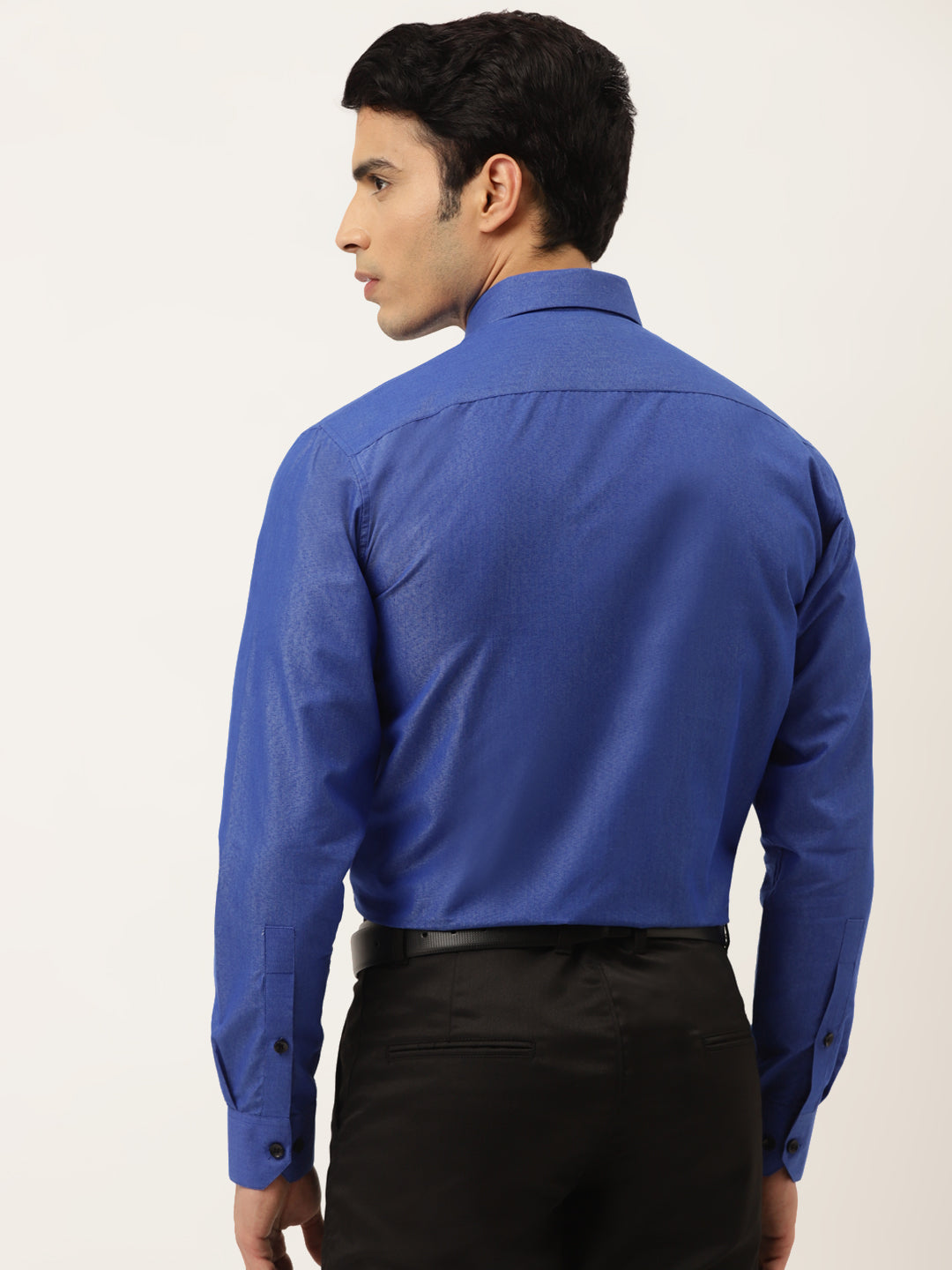 Jainish Men's Solid Formal Cotton Shirt ( SF 788Blue ) - Distacart